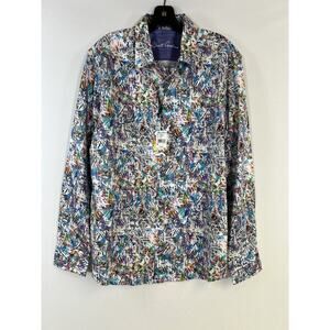 NWT Robert Graham Arnold Abstract Print Print Long Sleeve Shirt Size L $198